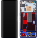 Display Lcd Touch Screen Con Frame ORIGINALE Service Pack Per Oppo Reno 6 Pro 5g / Reno 6 Pro + 5g Artic Blue Cph2249 Cph 2247