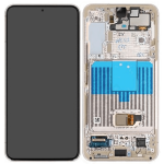 Display Lcd Touch Screen Con Frame ORIGINALE Service Pack Per Samsung Galaxy S22 Bianco Phantom White / Cream / Sky Blue Sm-S901b