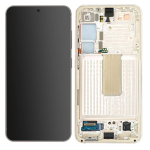 Display Lcd Touch Screen Con Frame ORIGINALE Service Pack Per Samsung Galaxy S23 5g S911 Beige Cream