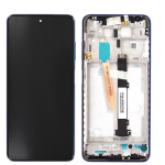 Display Lcd Touch Screen Con Frame ORIGINALE Service Pack Per Xiaomi Poco X3 Nfc 2021 Blu Tarnish M2007j20cg M2007j20ct