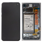 Display Lcd Touch Screen Con Frame + Batteria ORIGINALE Samsung Galaxy S10e Sm-g970f Prism White Bianco Service Pack