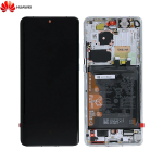 Display lcd Touch Frame ORIGINALE SERVICE PACK Per Huawei P50 PRO CON BATTERIA WHITE BIANCO
