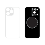 Back Cover COMPATIBILE Per Apple Iphone 15 Pro Max White Bianca Big Hole No Logo