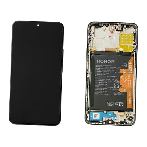 Display Lcd Touch Screen Con Frame +batteria ORIGINALE Service Pack Per Huawei Honor 90 Lite/x8a BLU