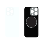 Back Cover COMPATIBILE  Con Telaio e Magsafe Per APPLE Iphone 16 Pro Bianca White BIG HOLE NO LOGO