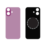 Back Cover COMPATIBILE  Con Telaio e Magsafe Per APPLE Iphone 16  Pink Rosa  BIG HOLE NO LOGO