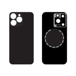 Back Cover COMPATIBILE Per Apple Iphone 15 Pro Max Black Nera Big Hole No Logo