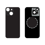 Back Cover COMPATIBILE Per Apple Iphone 15 Plus Nera Black Big Hole No Logo