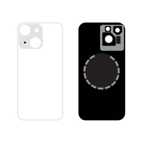 Back Cover COMPATIBILE Per Apple Iphone 15 Bianca White Big Hole No Logo