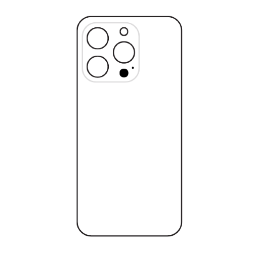 Back Cover COMPATIBILE Per Apple Iphone 14 Pro Max Silver Bianca Argento Big Hole No Logo