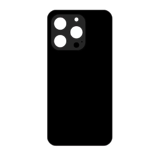 Back Cover COMPATIBILE Per Apple Iphone 14 Pro Max Graphite Nera Black  Big Hole No Logo