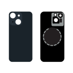 Back Cover Telaio + Magsafe Iphone 14 Plus Black Nera No Logo Bih Hole