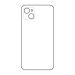 Back Cover COMPATIBILE Perapple Iphone 13 Mini Bianca White No Logo Big Hole