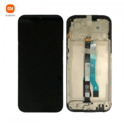 XIAOMI DISPLAY ORIGINALE SERVICE PACK PER  REDMI 15C 4G/5G 2025 Con Frame BLACK LCD 560002P15AE00 / 5600020P15A00