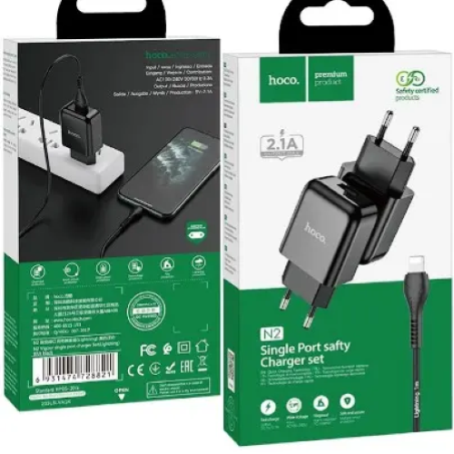 Hoco Caricabatterie USB 2.1A Black N2