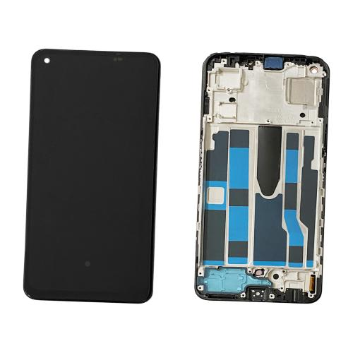 DISPLAY LCD ORIGINALE RIGENERATO PULLED  PER OPPO FIND X5 LITE / RENO 7 5G CPH2371 NERO CON FRAME 