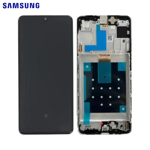 Display Lcd Touch Screen Frame ORIGINALE SERVICE PACK Per Samsung M55 5G  M556 White Bianco