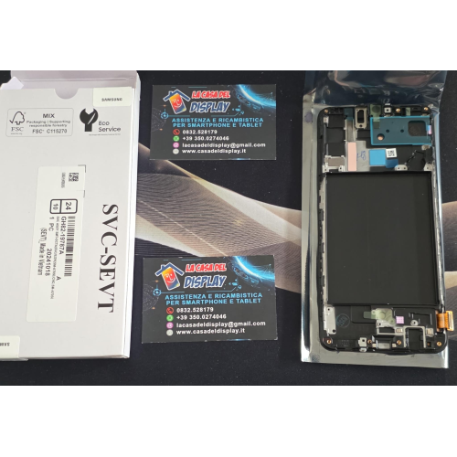 Display Lcd Touch Screen Schermo ORIGINALE Service Pack Per Samsung Galaxy A70 Sm-a705f Nero rigen.