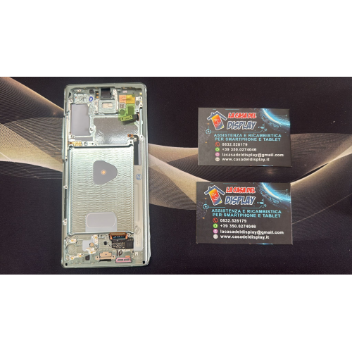 Display Lcd Touch Screen Con Frame  ORIGINALE Service Pack Per Samsung Galaxy Note 20 Green N980/n981