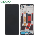 Display Lcd Touch Screen Frame ORIGINALE SERVICE PACK Per OPPO A38 CPH2579 / A18 CPH2591 4G 2022 Black Nero