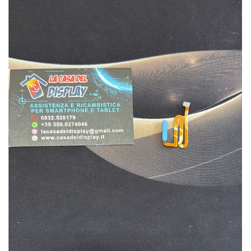 Flat Tasto Fingerprint Sensore Impronta Digitale Samsung Galaxy A12 Sm A125 A127 A04s A047 A13 A136b A137 Blu Rigenerato
