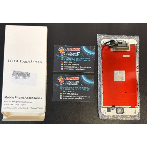 Display Lcd Touch Screen Con Frame Rigenerato Per Apple Iphone 6s Plus Bianco Oem