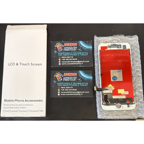 Display Lcd Touch Screen ORIGINALE Rigenerato Per Apple Iphone 8 Bianco Oem