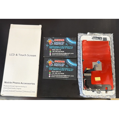 Display Lcd Touch Screen ORIGINALE Rigenerato Per Apple Iphone 8 Plus Bianco Oem