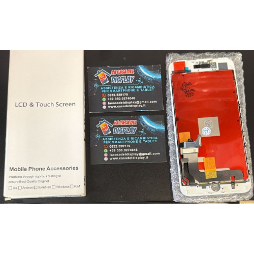Display Lcd Touch Screen ORIGINALE Rigenerato Per Apple Iphone 7 Plus Bianco Oem