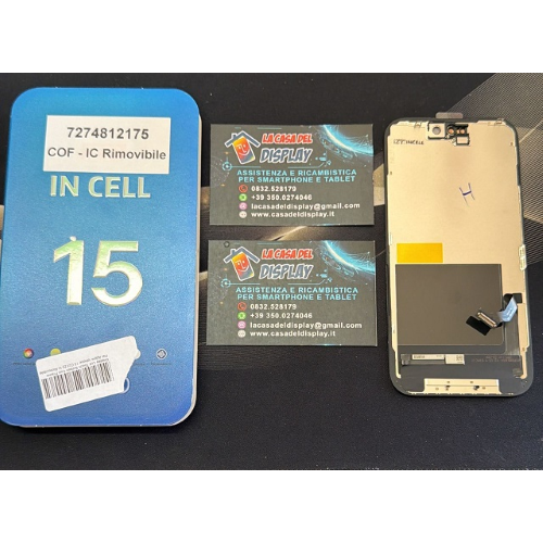 Display Lcd Touch Screen Con Frame Per Apple Iphone 15 Cof Zy Ic Rimovibile