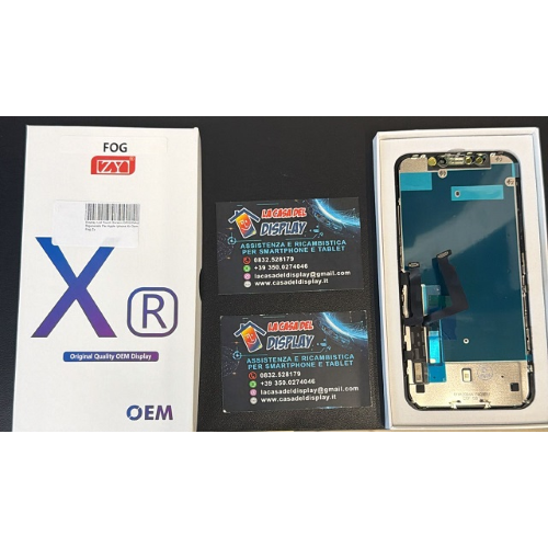 Display Lcd Touch Screen ORIGINALE Rigenerato Per Apple Iphone Xr Oem Fog Zy