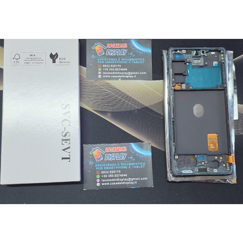 Display Lcd Touch Screen Screen Frame ORIGINALE Samsung Galaxy S20 Fe G780/-g781 4g/5g Cloud Navy Blue/BLACK