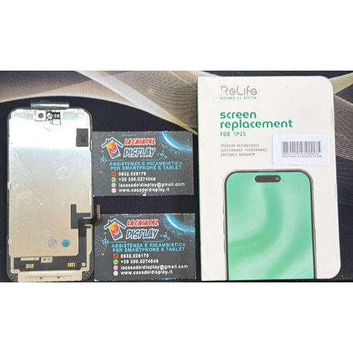 DISPLAY LCD TOUCH SCHERMO Per APPLE iPhone 15 Rigenerato  PULLED RELIFE OEM
