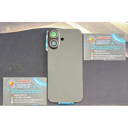 Back Cover COMPATIBILE  Con Telaio e Magsafe Per APPLE Iphone 17 NERA BLACK BIG HOLE NO LOGO