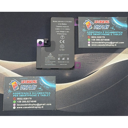 Batteria COMPATIBILE Per APPLE iPhone 15 Pro Max ALTA QUALITA HQ MAGGIORATA