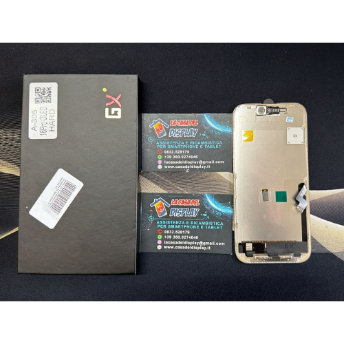 Display Lcd Touch Screeen Frame Compatibile Per Apple Iphone 16 Pro Hard Oled GX