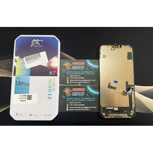 DISPLAY LCD  TOUCH SCREEN COMPATIBILE PER IPHONE 14 PLUS NERO INCELL JK FHD