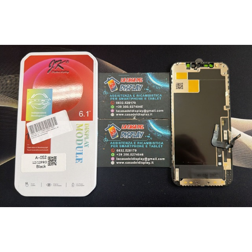 DISPLAY LCD COMPATIBILE  PER IPHONE 12 / 12 PRO NERO (INCELL JK FHD IC Intercambiabile)