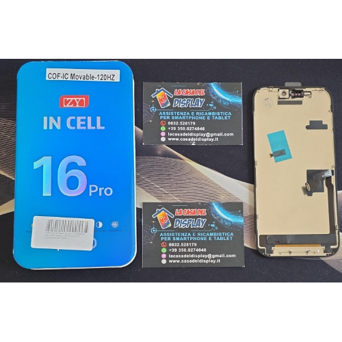 Display Lcd Touch Screen Compatibile Per Apple Iphone 16 Pro Cof ZY IC Intercambiabile 120Hz