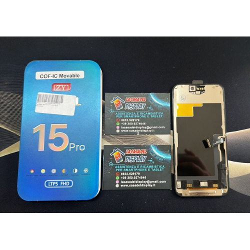 Display Lcd Touch Screen Con Frame Per Apple Iphone 15 Pro Cof Zy Ic Removibile