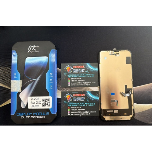 DISPLAY LCD TOUCH SCREEN COMPATIBILE PER APPLE IPHONE 15 PLUS HARD OLED JK