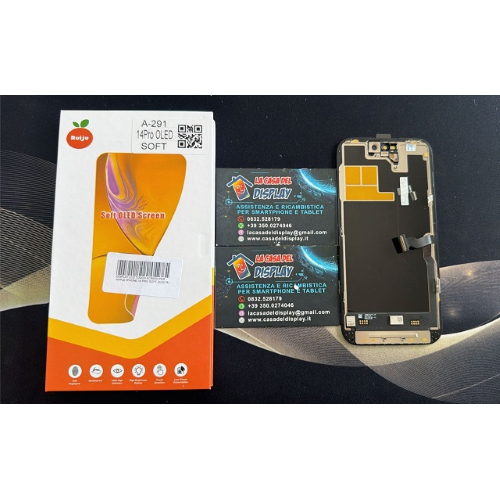 DISPLAY LCD TOUCH SCREEN PER APPLE IPHONE 14 PRO SOFT OLED RJ 