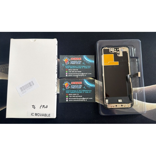 Display LCD Touch Screen VETRO Per iPhone 14 Pro  Hard OLED ZY IC RIMOVIBILE