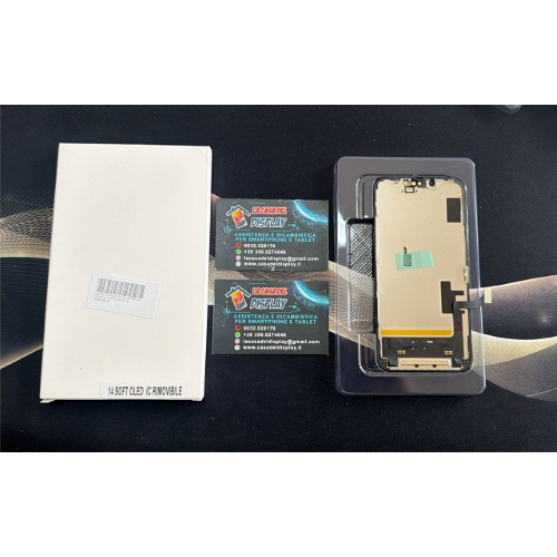 Display LCD Touch Screen VETRO Per iPhone 14 SOFT OLED ZY IC RIMOVIBILE
