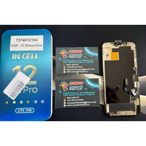 Display Lcd Touch Screen Con Frame COMPATIBILE Per Apple Iphone 12 / 12 Pro  Incell FFHD ZY IC RIMOVIBILE  
