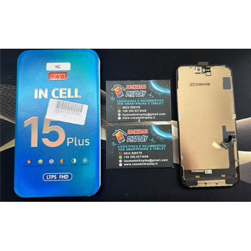 Display Lcd Touch Screen Con Frame COMPATIBILE Per Apple Iphone 15 Plus Hard Oled Zy