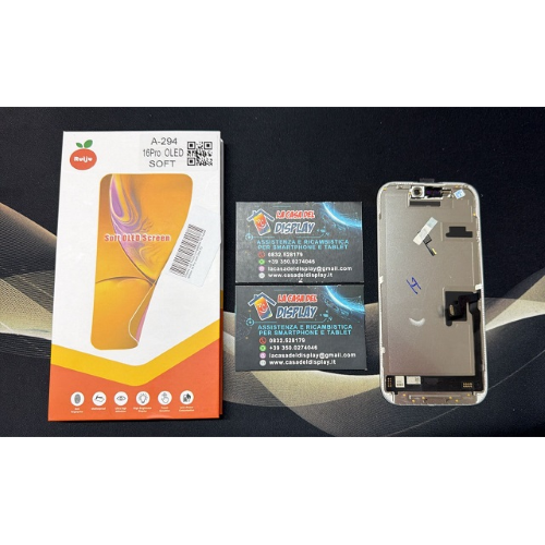 Display Lcd Touch Compatibile Per Apple Iphone 16 Pro Soft Oled RJ