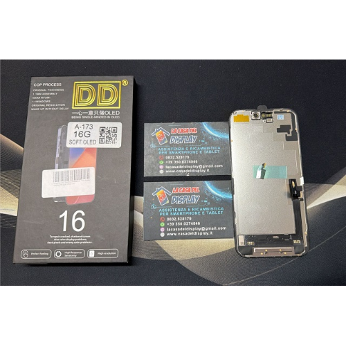 Display Lcd Touch Compatibile Per Apple Iphone 16 Soft Oled DD