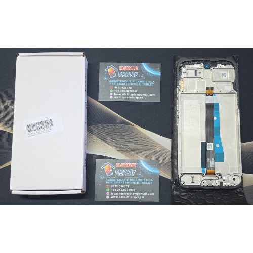 DISPLAY LCD ORIGINALE SERVICE PACK PER  REDMI 15 4G / Poco M7 2025 Black Con Frame EU Version