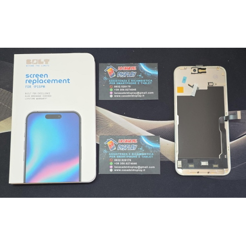 Display Lcd Per Apple Iphone 15 Pro Max Soft Oled Bolt 120 Hz